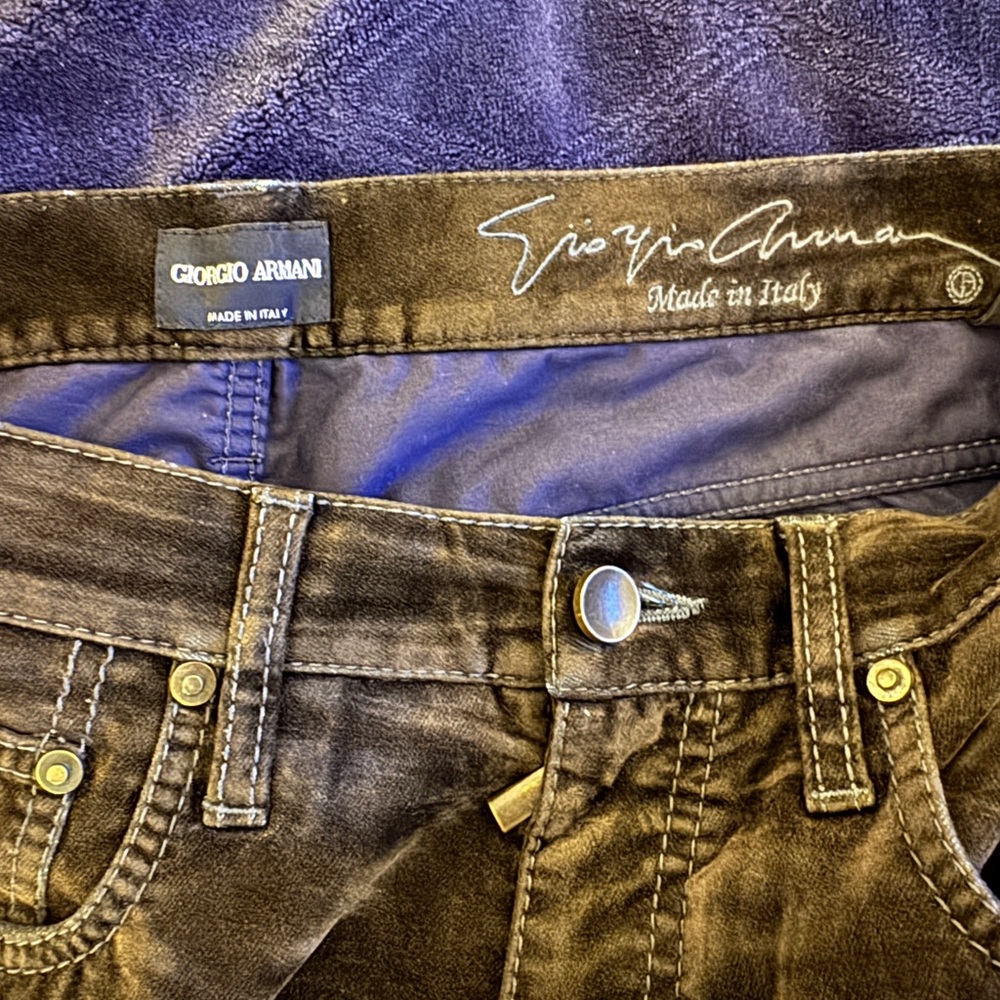 Giorgio Armani Olive Denim Pants